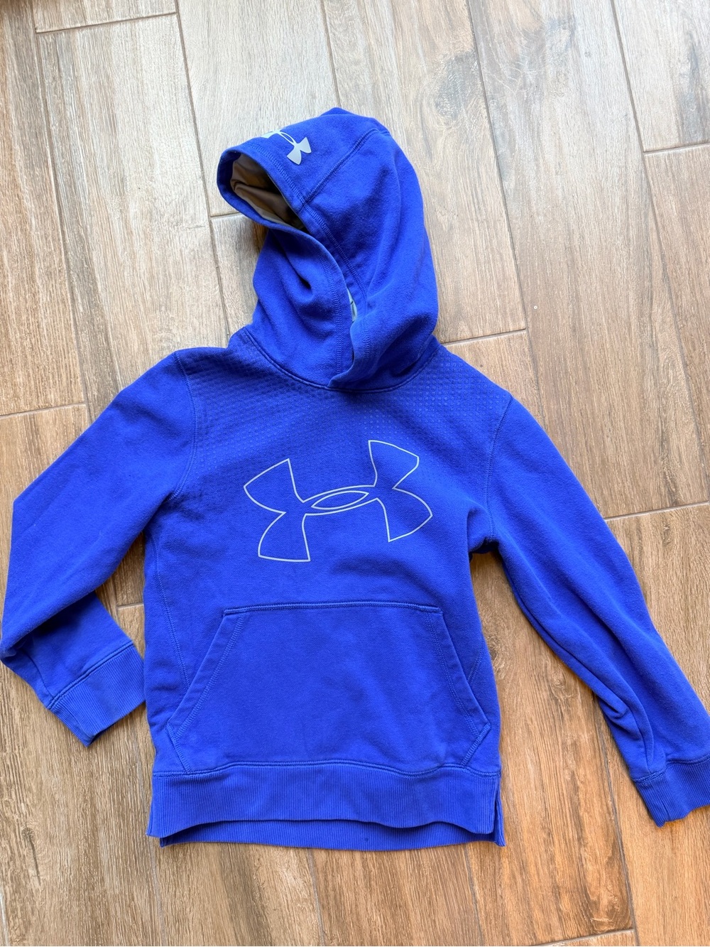 Under Armour Boys Blue Logo Hooded Sweatshirt